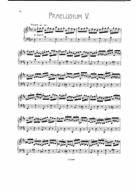 First page of Prelude and Fugue No.5 in D major