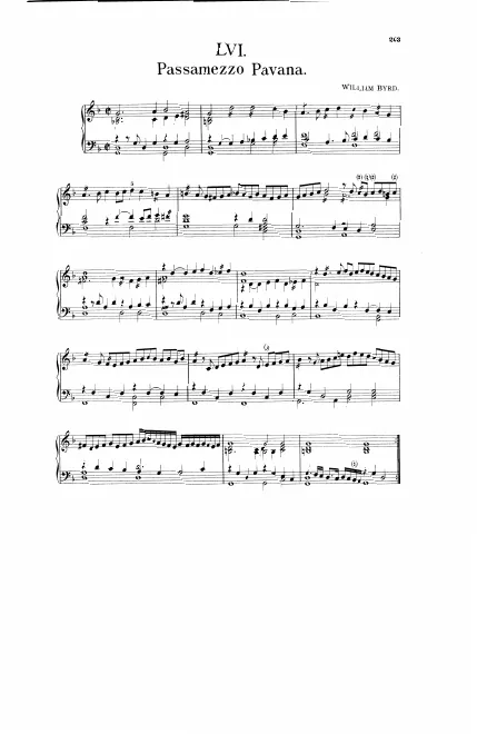 First page of Pavana & Galiardas 'Passamezzo'