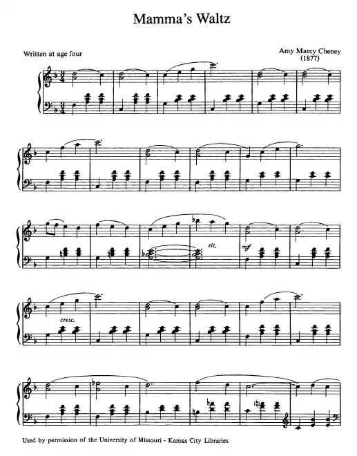 First page of Mamma's Waltz