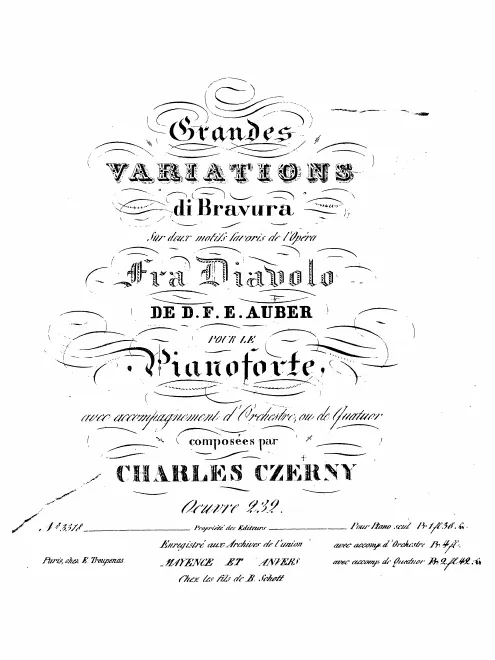 First page of Grandes variations di bravura sur 'Fra Diavolo'