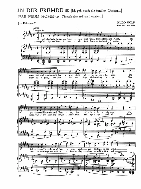 First page of In der Fremde (II)