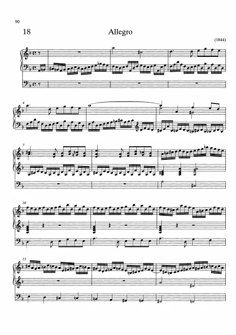 First page of Allegro in D minor