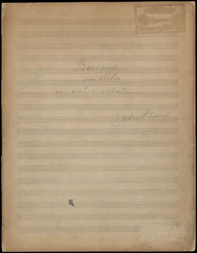 First page of Berceuse