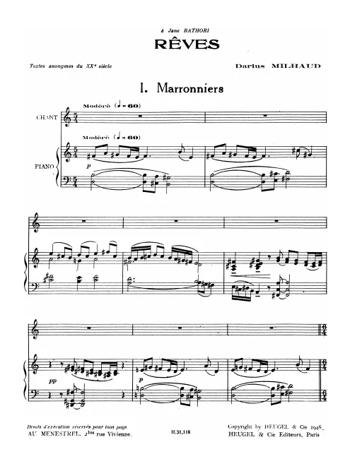 First page of Rêves