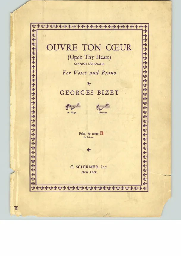 First page of Ouvre ton cœur