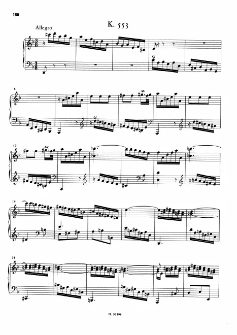 First page of Keyboard Sonata in D minor