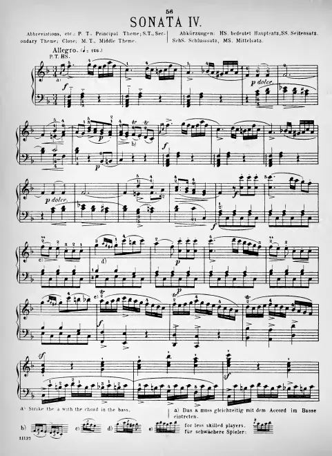 First page of Piano Sonata