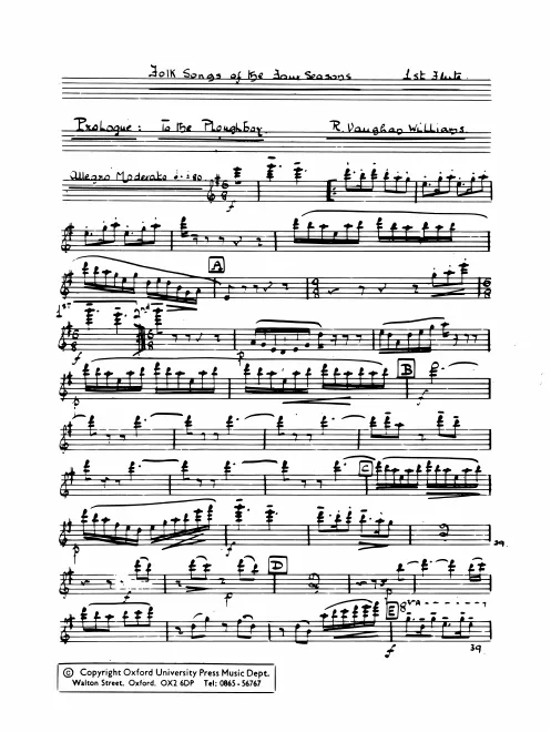 First page of Folk Songs of the Four Seasons