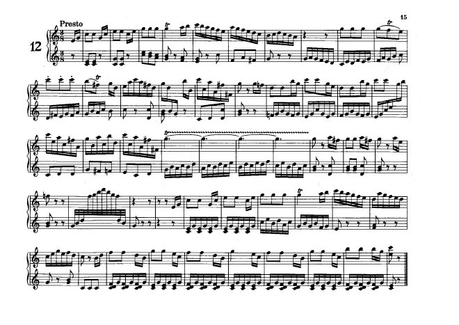 First page of Flötenuhr in C major, Hob.XIX:24