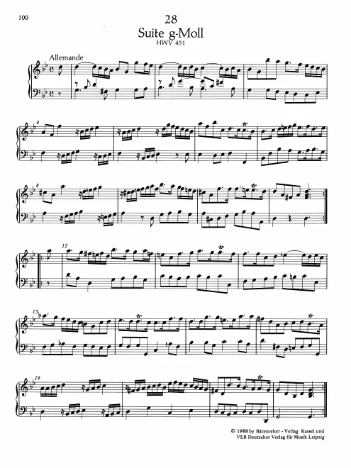 First page of Suite in G minor