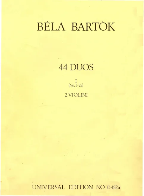 First page of 44 Duos for 2 Violins