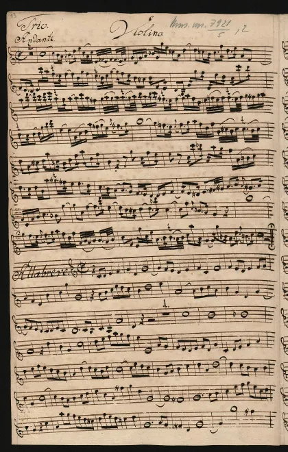 First page of Trio Sonata in C major