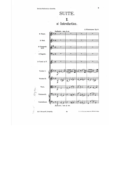 First page of Suite caractéristique