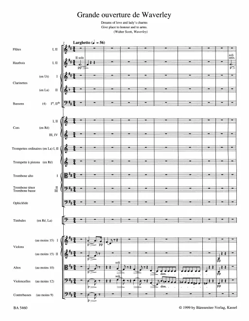 First page of Grande Ouverture de Waverley