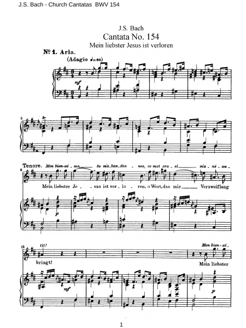 First page of Mein liebster Jesus ist verloren