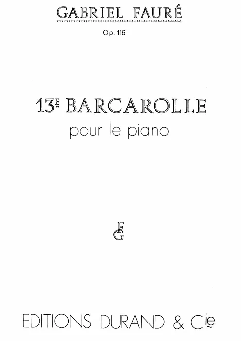 First page of Barcarolle No.13