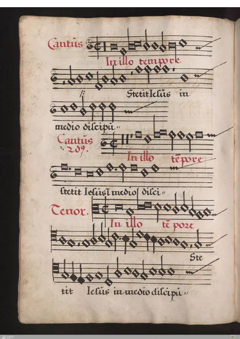 First page of In illo tempore stetit Jesus