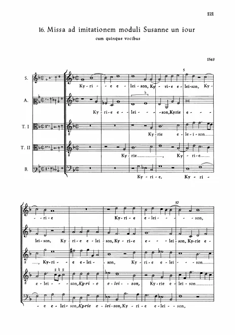 First page of Missa Susanne un Jour