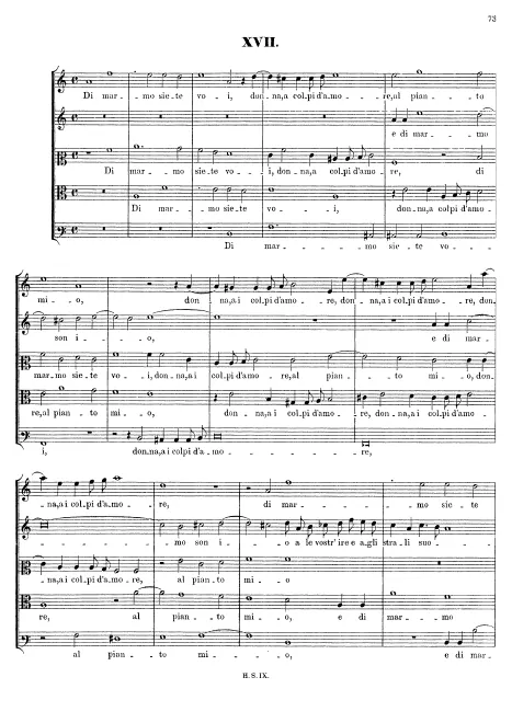 First page of Di marmo siete voi