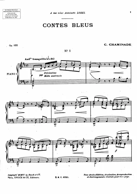 First page of Contes bleus