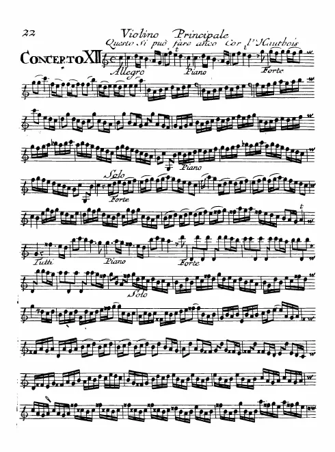 First page of Oboe Concerto in C major