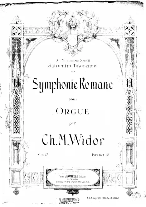 First page of Symphonie Romane