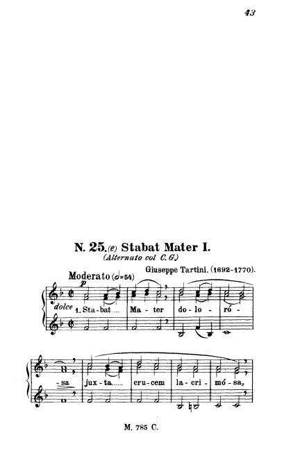 First page of Stabat mater