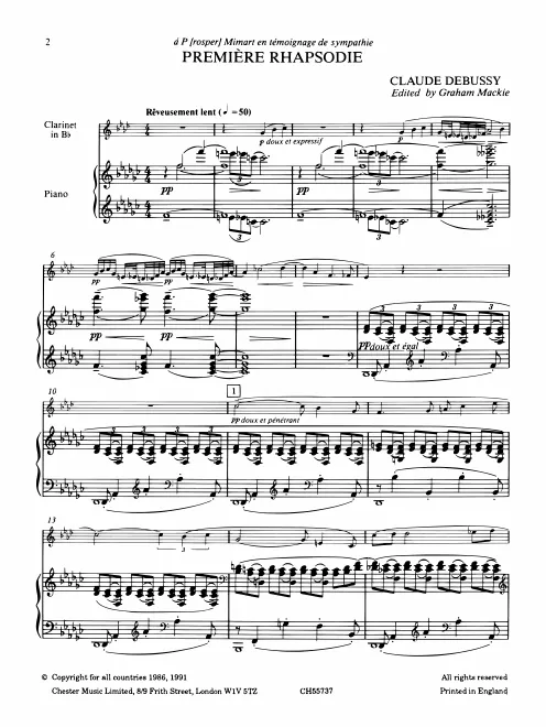 First page of Première rapsodie