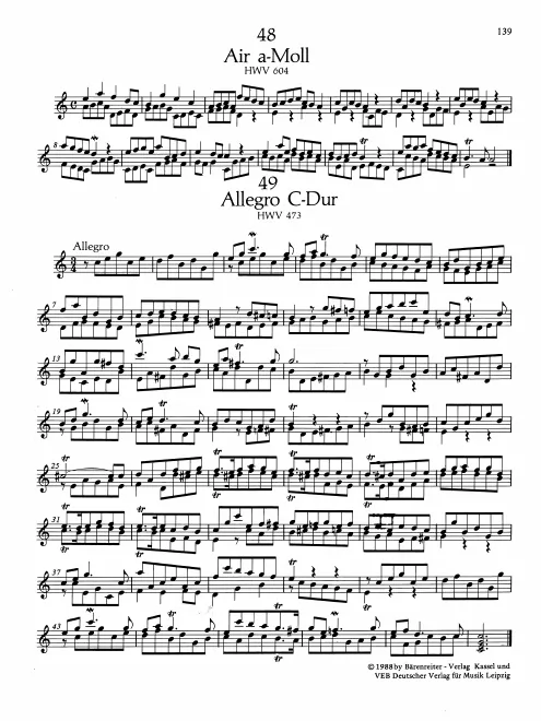 First page of Allegro in C major