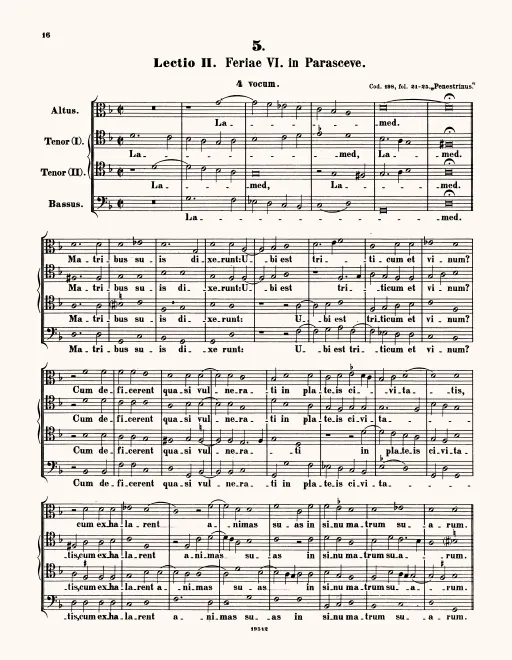 First page of Lamed Matribus suis dixerunt