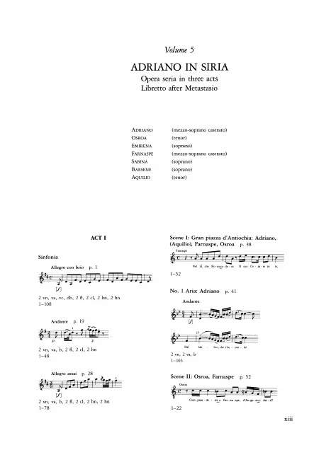 First page of Adriano in Siria, W.G 6