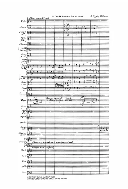 First page of A Song of Thanksgiving