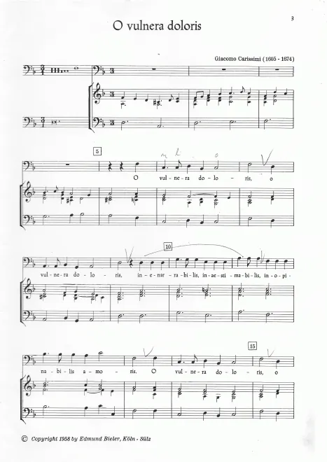 First page of O vulnera doloris