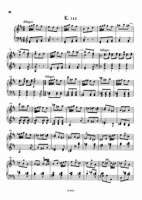 First page of Keyboard Sonata in D major