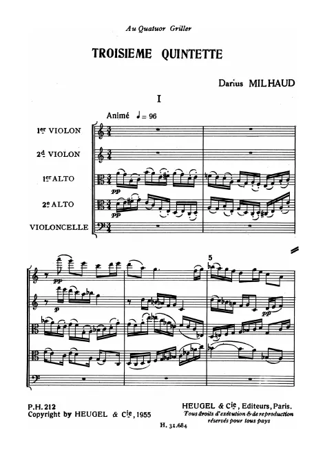 First page of String Quintet No.3
