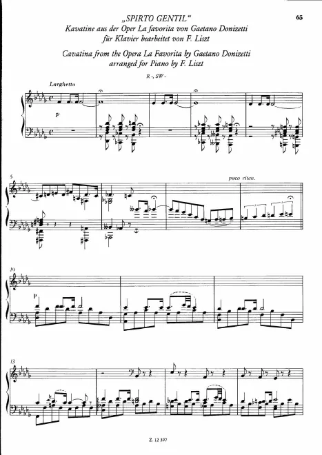 First page of Spirto gentil