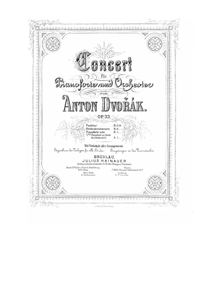 First page of Piano Concerto