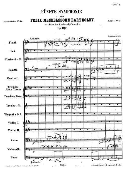 First page of Symphony No.5 in D minor