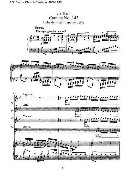 First page of Lobe den Herrn, meine Seele [II]