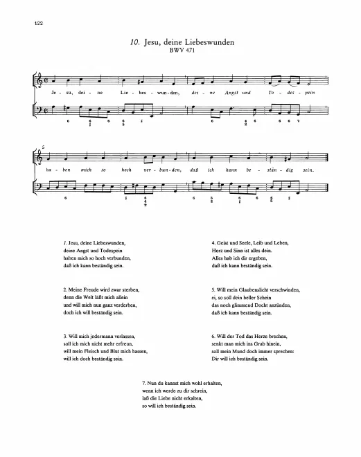 First page of Jesu, deine Liebeswunden