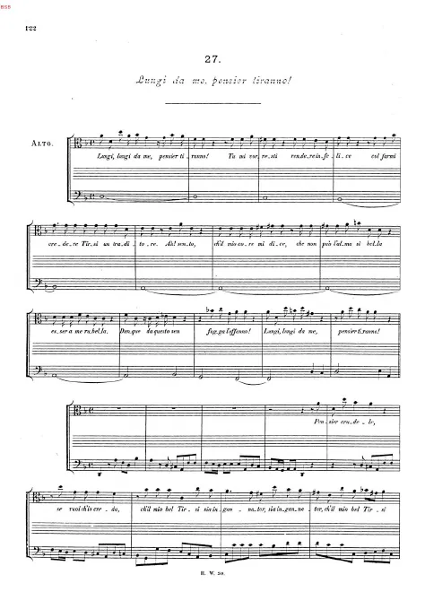 First page of Lungi da me, pensier tiranno