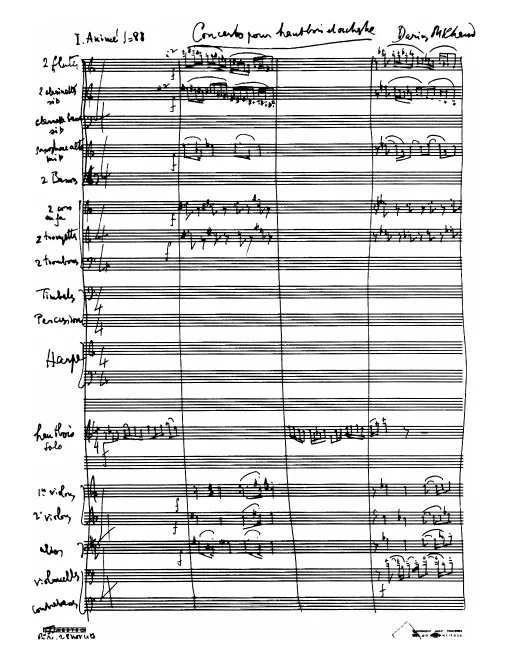 First page of Oboe Concerto Op.365