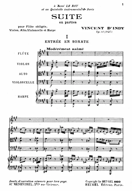 First page of Suite en Parties