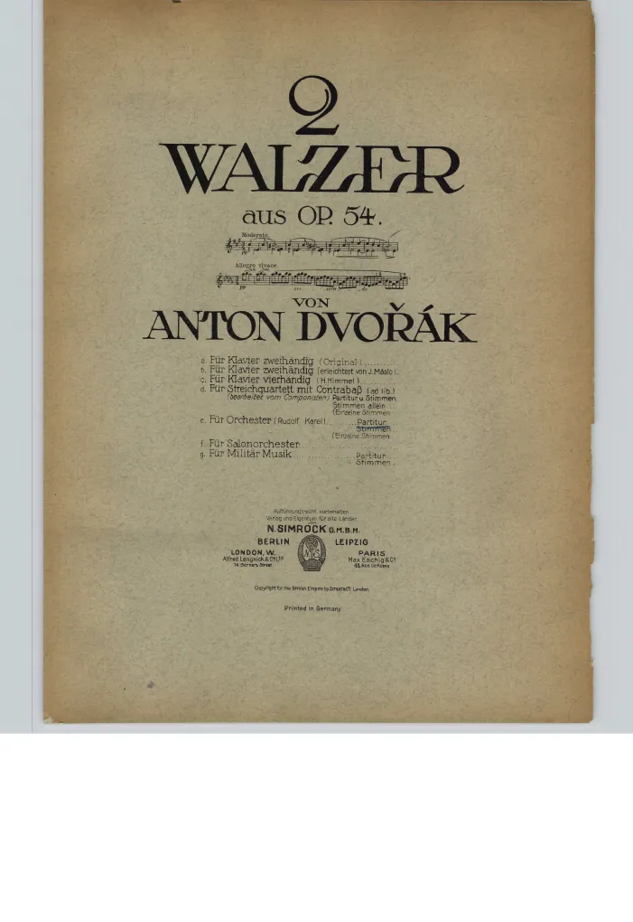First page of Waltzes