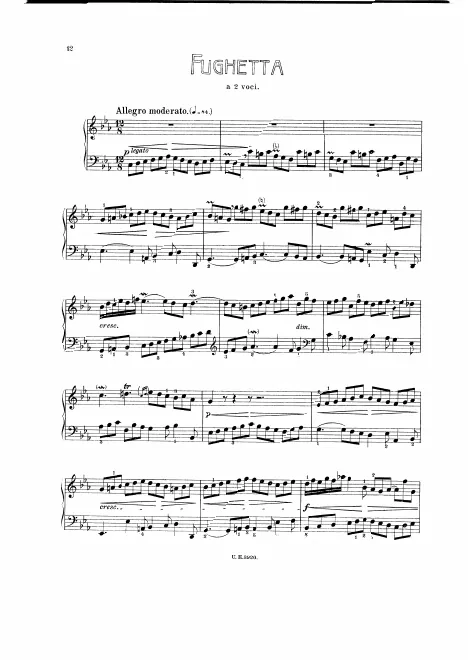 First page of Fughetta