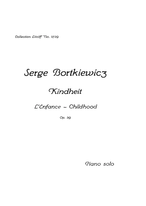First page of Kindheit