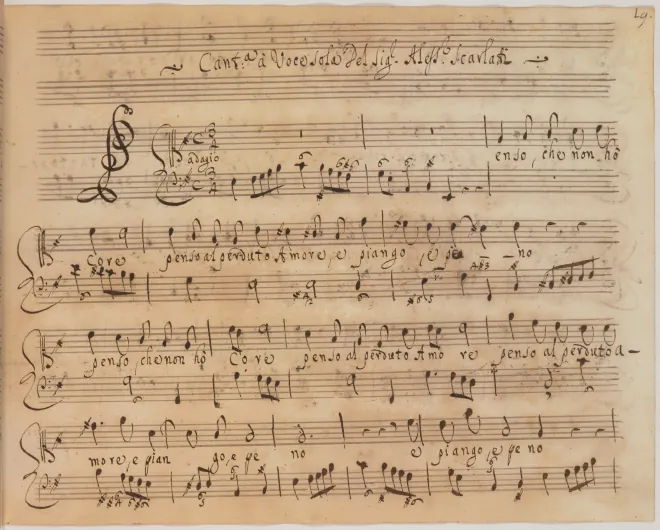 First page of Piangi la lontananza della sua donna ; Penso che non ho core