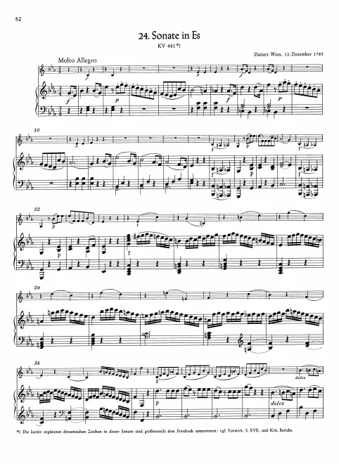 First page of Violin Sonata