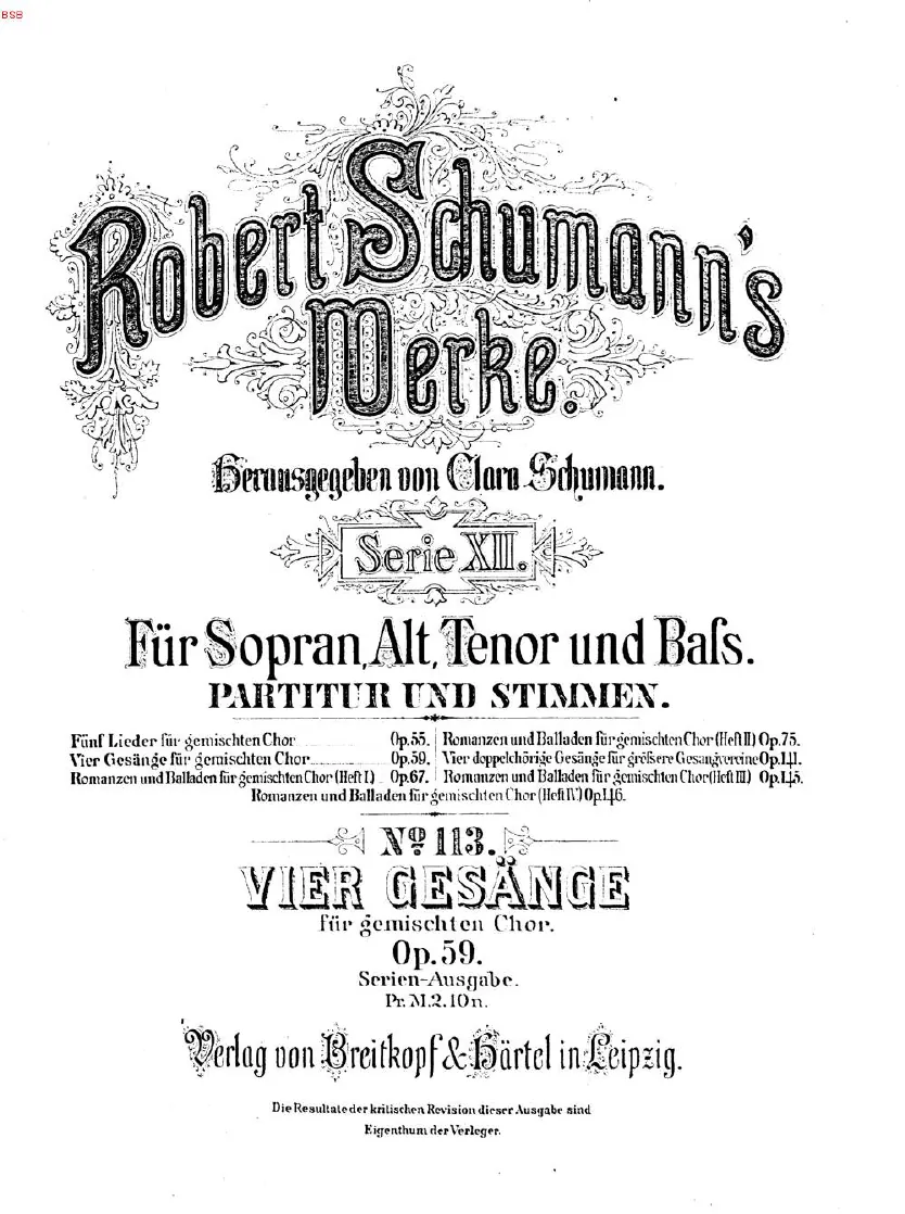 First page of 4 Gesänge