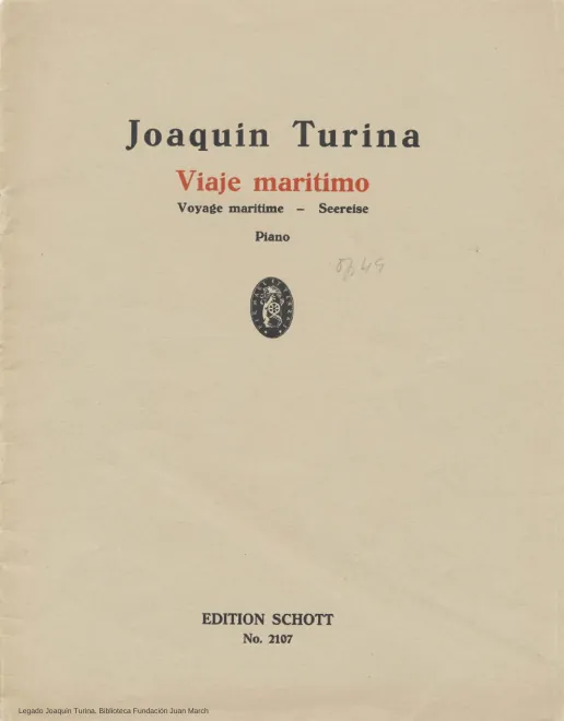 First page of Viaje marítimo